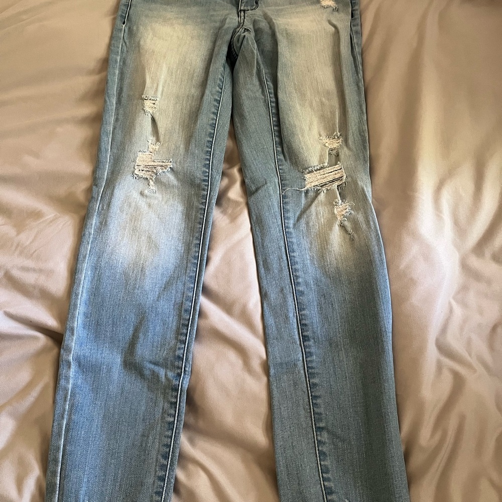 Universal Thread Light Blue Distressed Skinny Jeans